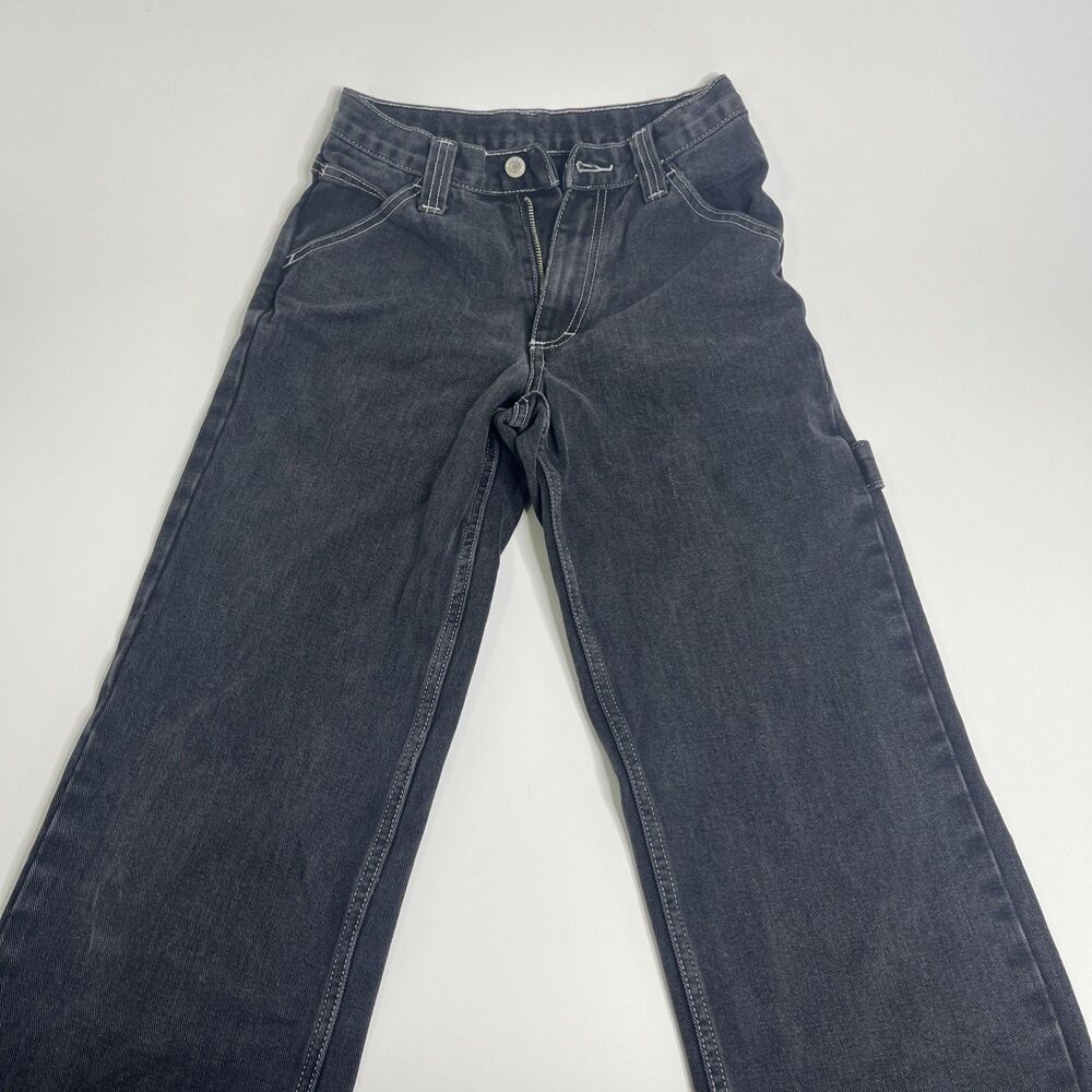 J Galt Women’s Carpenter Jeans Small 28x31.5 Black Denim Y2K Grunge Loose Fit